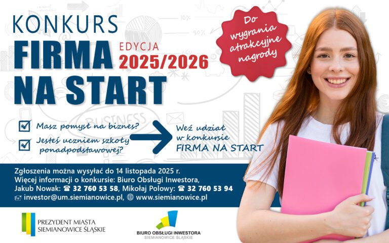 Rusza konkurs "Firma na Start 2025/2026" dla młodzieży z Siemianowic Śląskich
