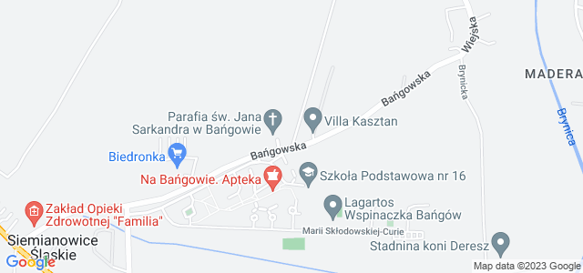 Mapa dojazdu Bańgów - Kościół pw. św. Jana Sarkandra Siemianowice Śląskie