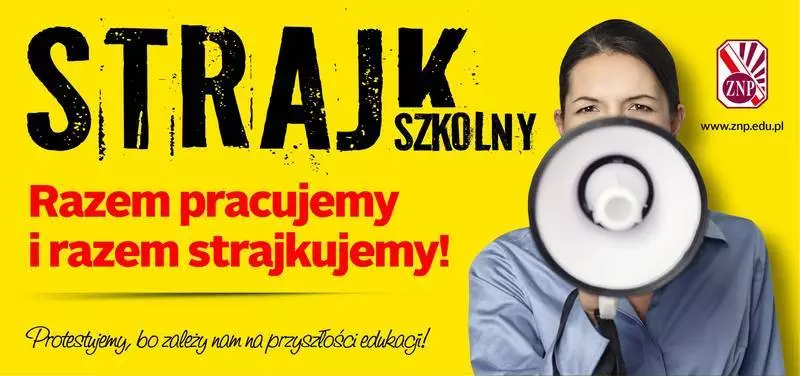 Nauczyciele w Siemianowicach &#346;l&#261;skich strajkuj&#261;! Nie dosz&#322;o do porozumienia ZNP z rz&#261;dem!
