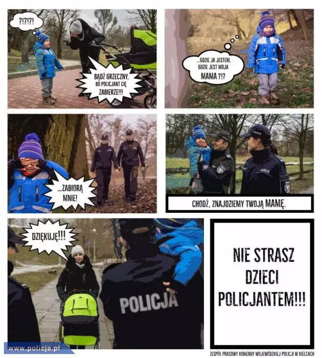 Nie strasz dziecka policjantem!