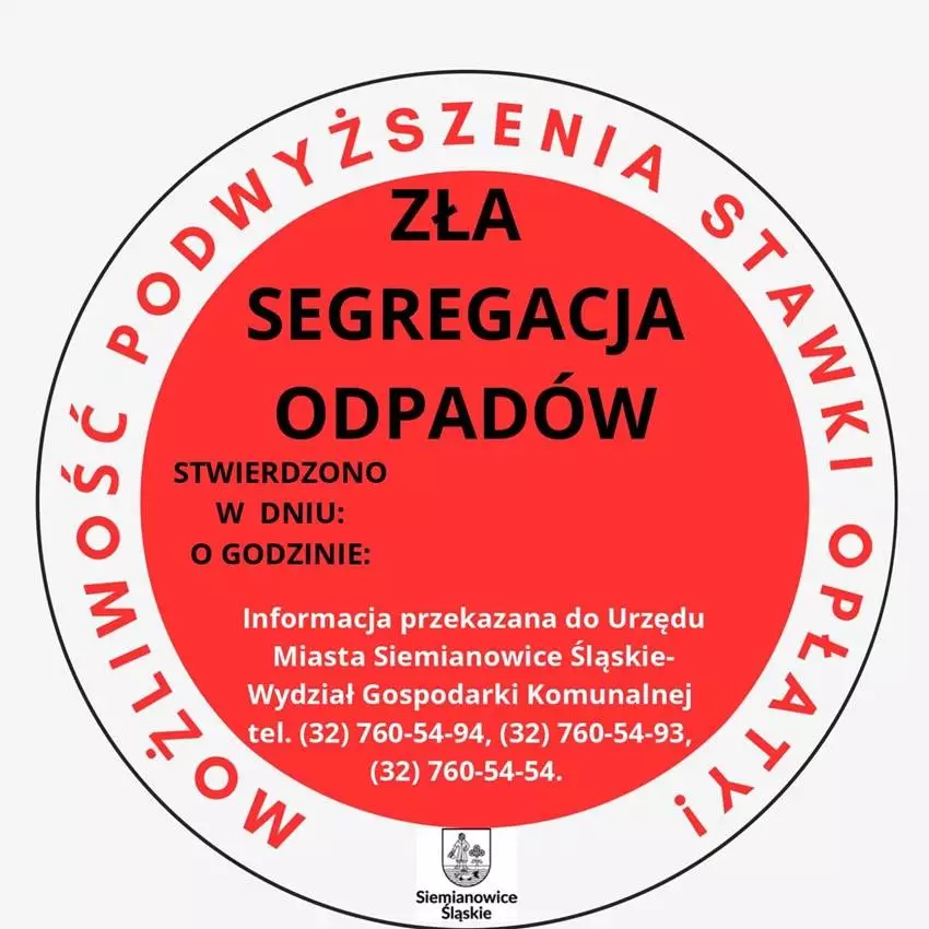Niewłaściwa segregacja odpadów komunalnych. Konsekwencje w Siemianowicach Śląskich / fot. UM Siemianowice Śl.