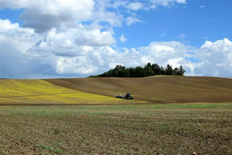 Praca w gospodarstwie przy użyciu ciągnika Władimirec T25