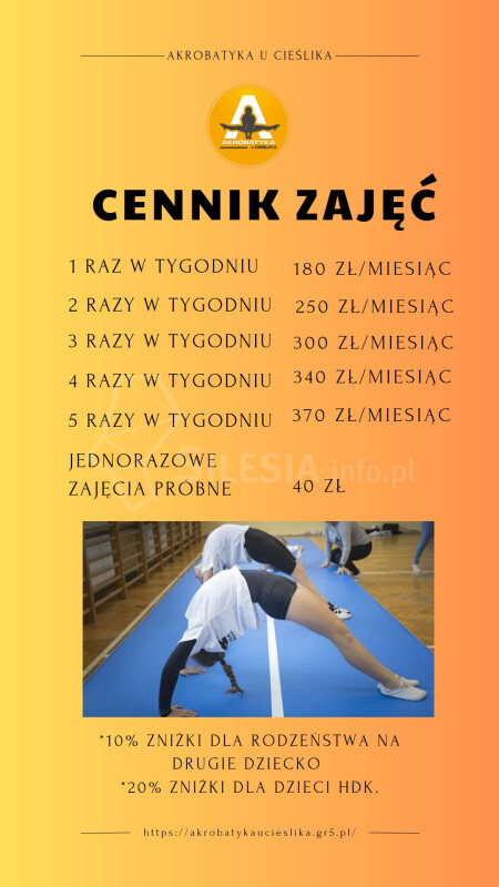 Zajęcia z akrobatyki sportowej dla dzieci